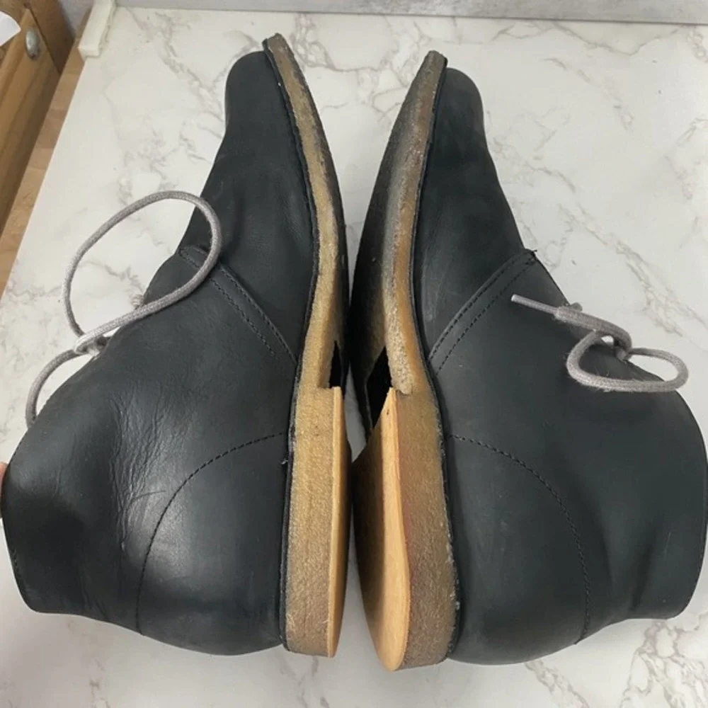 UGG Men's Leighton‎ Ankle Chukka Boots Sz 10 Black Lace Up SEE NOTES